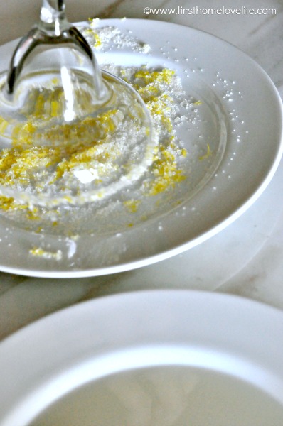 lemon sugar rimmed margarita