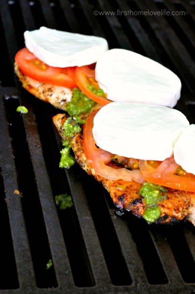 chicken caprese on the grill