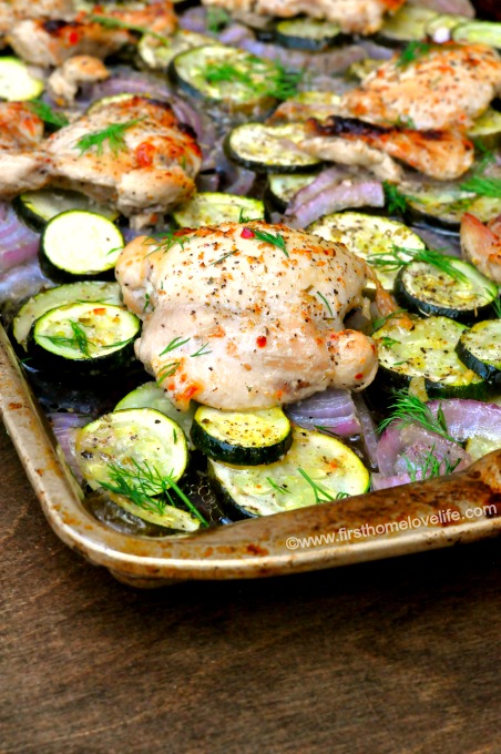delicious one pan chicken dinner from firsthomelovelife.com
