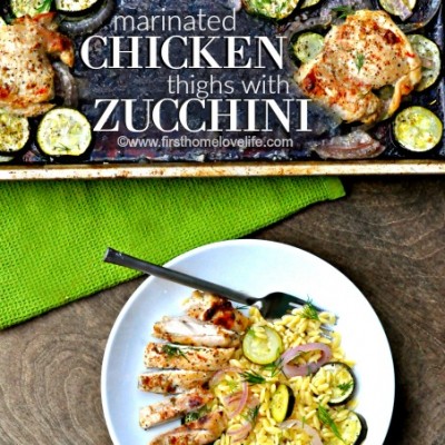 One Pan Dish: Marinated Chicken and Zucchini