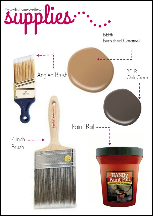 paint supplies used via firsthomelovelife.com