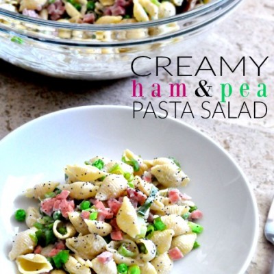 Creamy Ham and Pea Pasta Salad