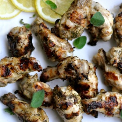 Greek Style Grilled Chicken Wings