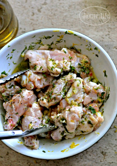chicken wings tossed in lemon and herbs via firsthomelovelife.com