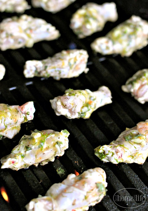 grilled greek style chicken wings via firsthomelovelife.com