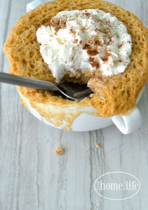 5 ingredient pumpkin spice cake via firsthomelovelife.com