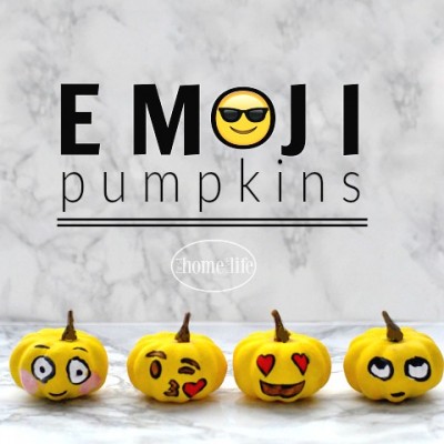 Emoji Painted Pumpkins