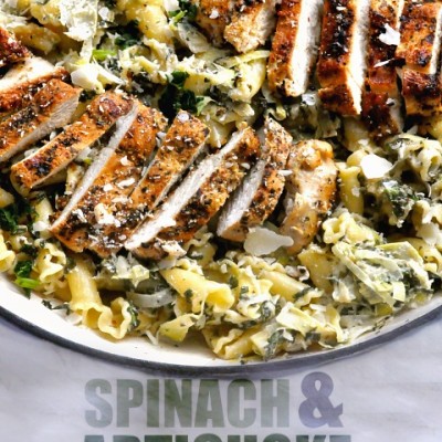 Spinach Artichoke Chicken Pasta