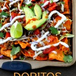 These Doritos Nachos are the perfect game day appetizer or a quick and easy meal! via firsthomelovelife.com