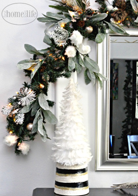 HOW TO CUSTOMIZE HOLIDAY GARLAND- MAKE CHEAP CHRISTMAS GARLAND LOOK MORE EXPENSIVE- CHRISTMAS DECORATING TIPS AND TRICKS VIA FIRSTHOMELOVELIVE.COM