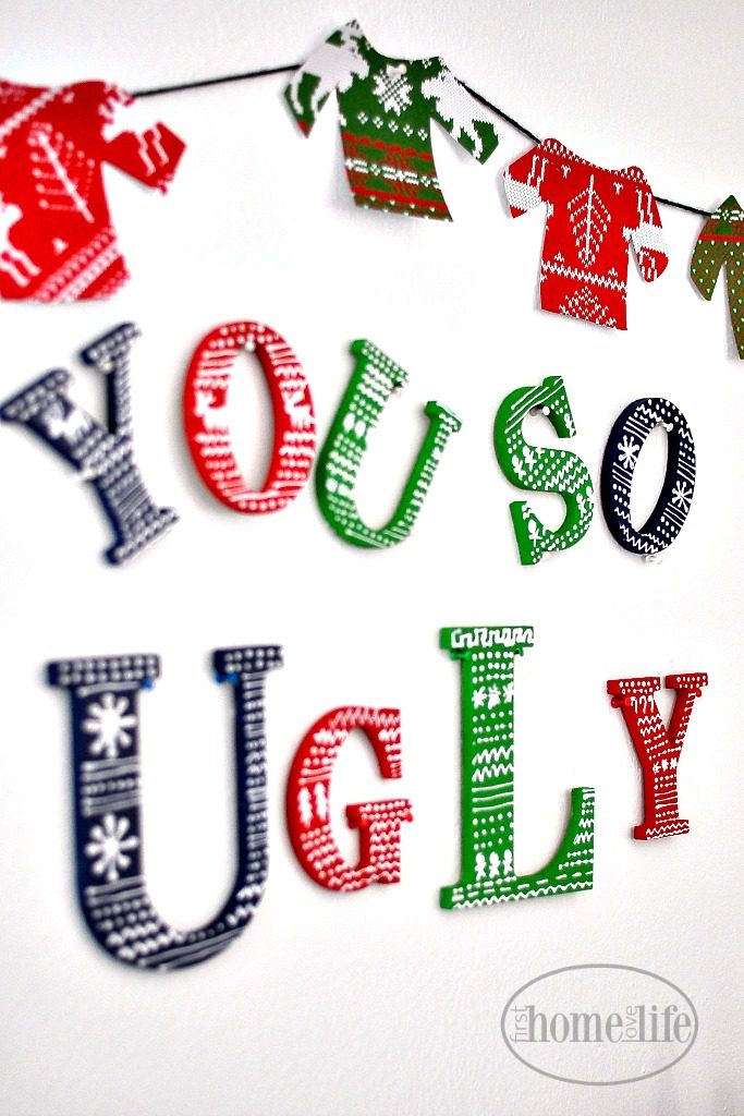 UGLY CHRISTMAS SWEATER PARTY IDEAS VIA FIRSTHOMELOVELIFE.COM