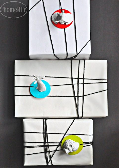 DIY faux taxidermy gift wrap tags for the holidays via firsthomelovelife.com