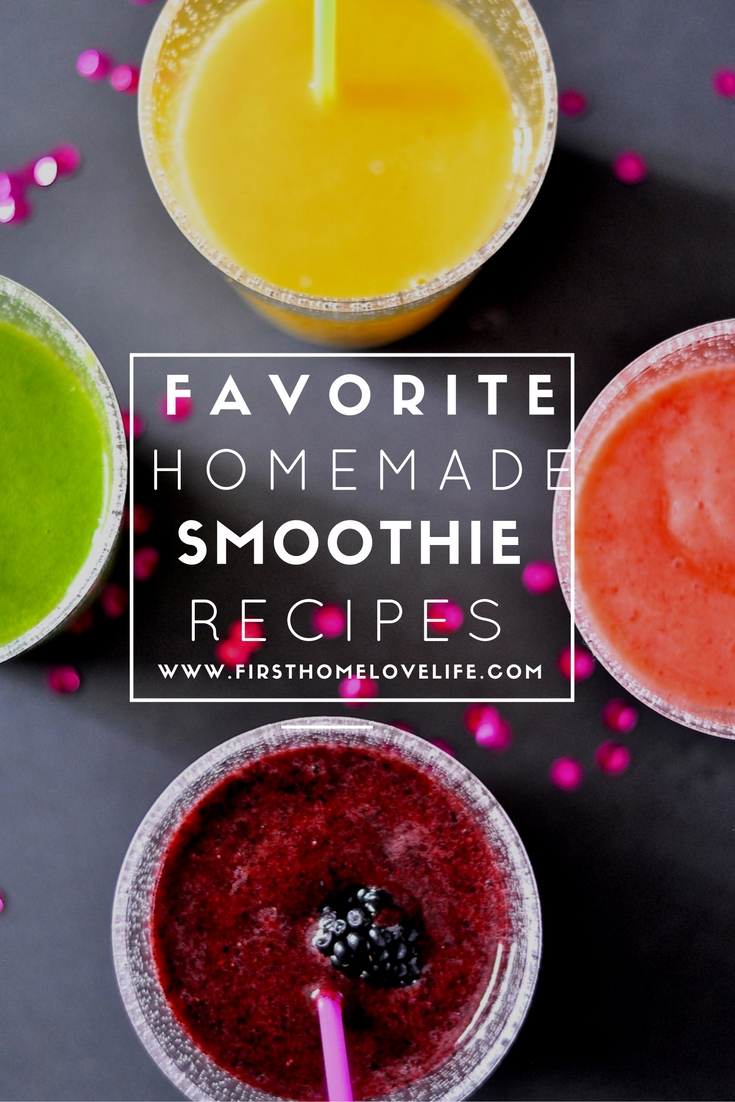 My favorite homemade smoothie recipes - a great treat after a hard run via firsthomelovelife.com