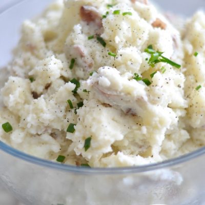 Garlic Chive Smashed Potatoes