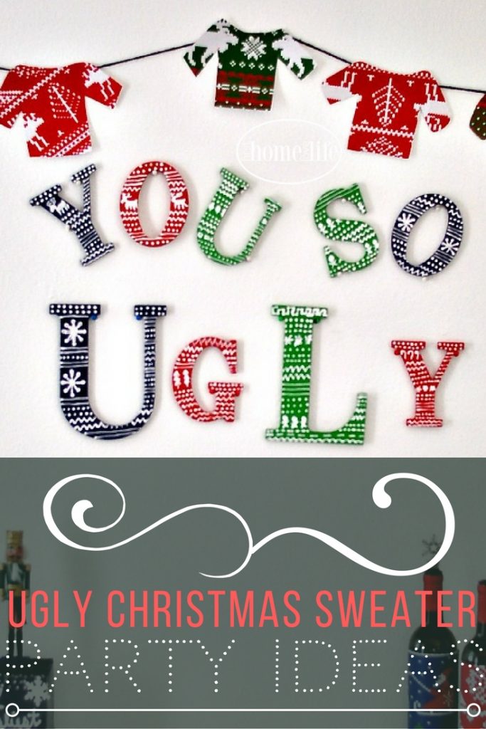 UGLY CHRISTMAS SWEATER PARTY IDEAS VIA FIRSTHOMELOVELIFE.COM