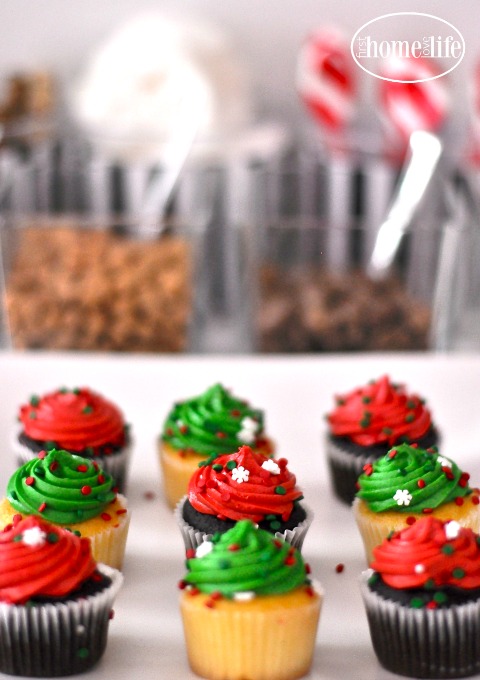 How to host a cookie exchange with a hot chocolate bar for the holidays via firsthomelovelife.com