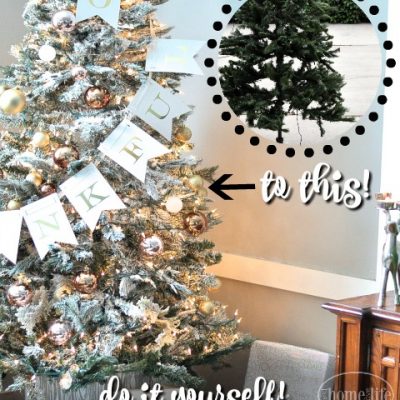 DIY Flocked Christmas Tree