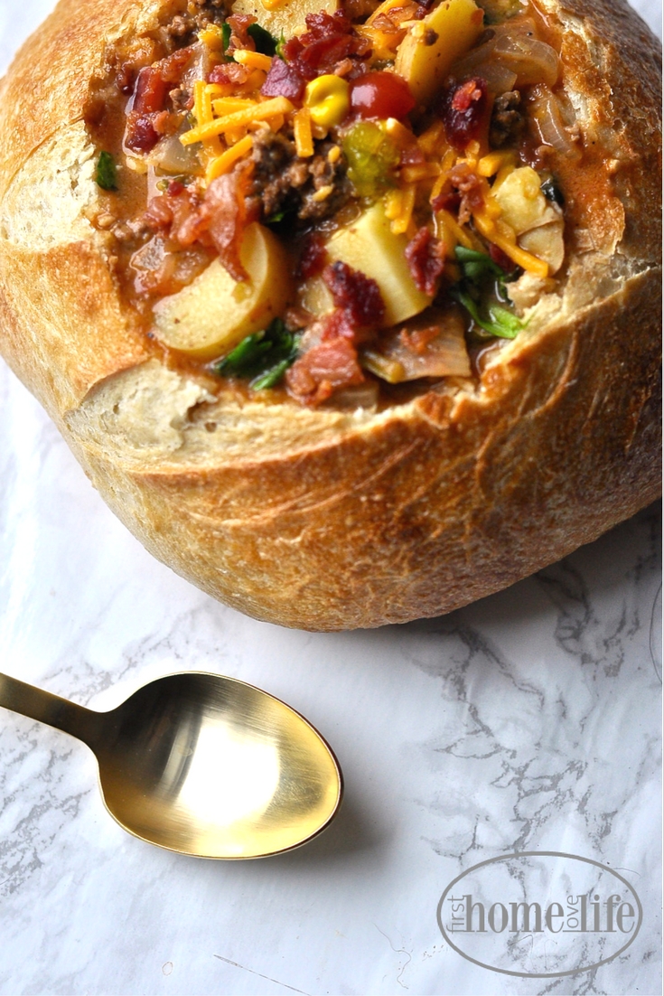 oh my gawd...this bacon cheeseburger soup is so amazing! Smokey, cheesy, meaty...it's what cheeseburger dreams are made of! via firsthomelovelife.com