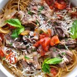 italian style pot roast with spaghetti is an easy meal that feeds a lot of people for very little money! via firsthomelovelife.com