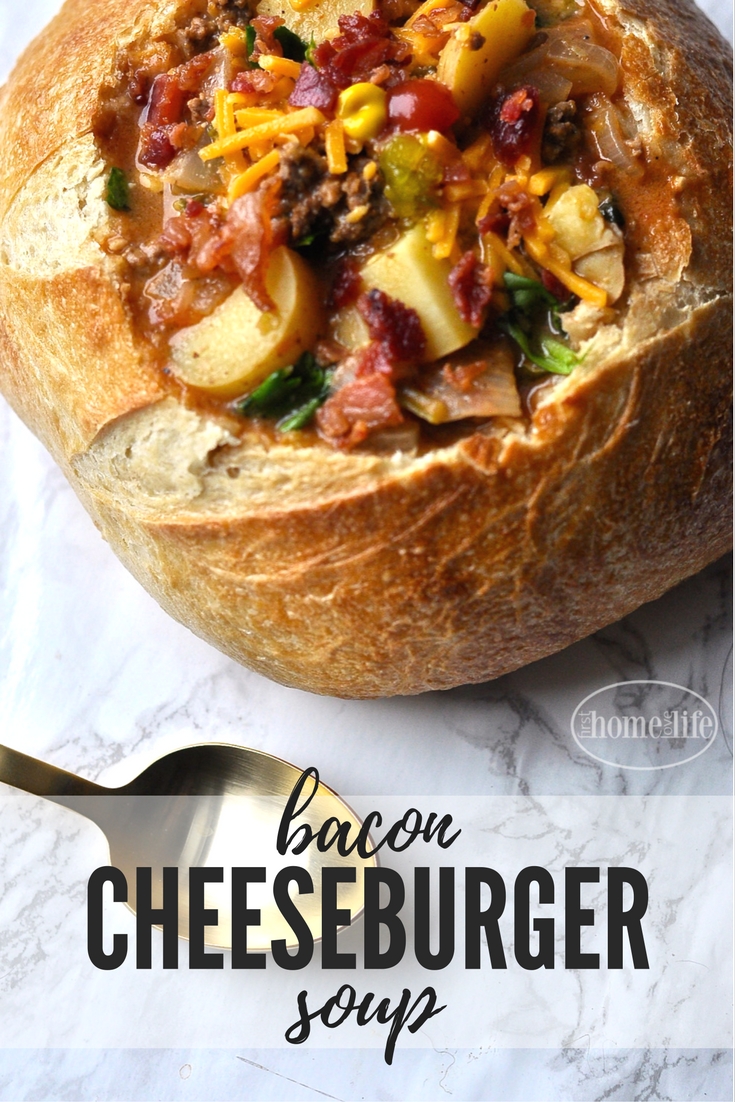 oh my gawd...this bacon cheeseburger soup is so amazing! Smokey, cheesy, meaty...it's what cheeseburger dreams are made of! via firsthomelovelife.com