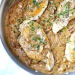 this one pan creamy dijon chicken with shallots is super easy to make and delicious! via firsthomelovelife.com