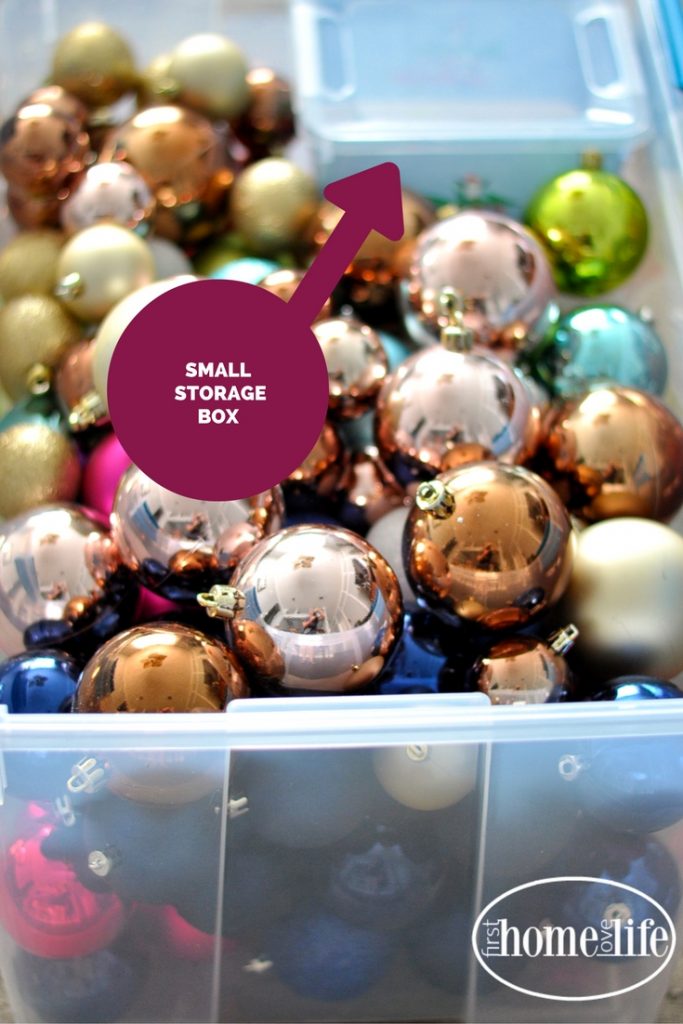 Christmas storage solutions - how to organize your Christmas ornaments via firsthomelovelife.com