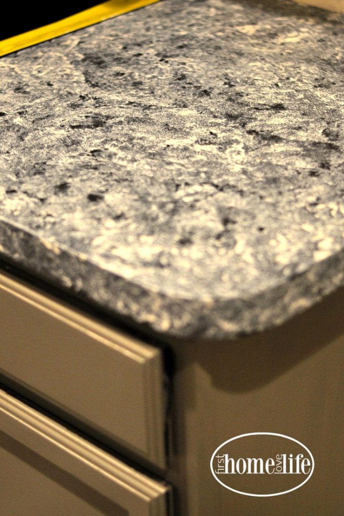 Diy Painted Marble Countertops First, Refinishing Laminate Countertops To Look Like Granite