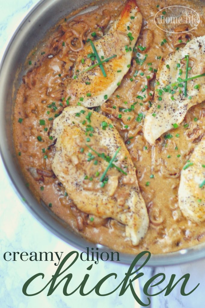 this one pan creamy dijon chicken with shallots is super easy to make and delicious! via firsthomelovelife.com