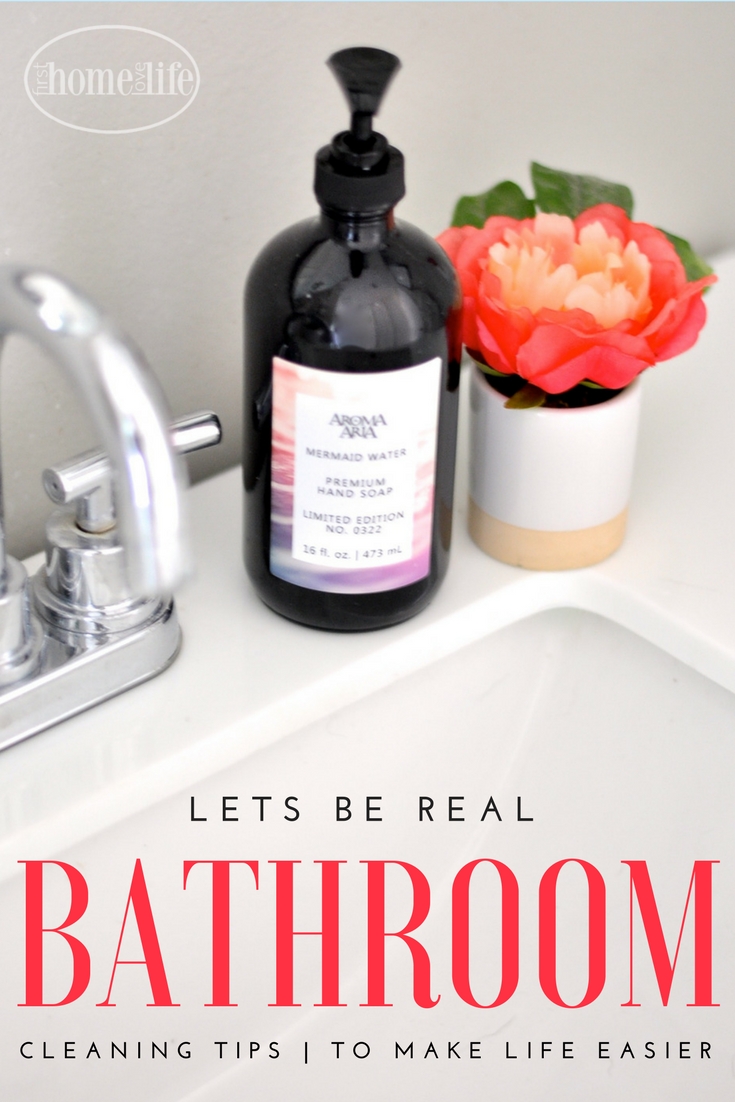 Real Life Bathroom Cleaning Hacks via firsthomelovelife.com