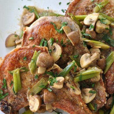 Pork Chops with Mushroom and Onion Gravy