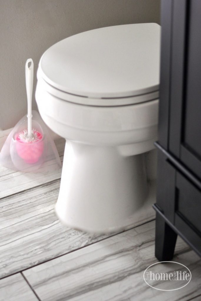 toilet bowl Bathroom Cleaning Hacks via firsthomelovelife.com