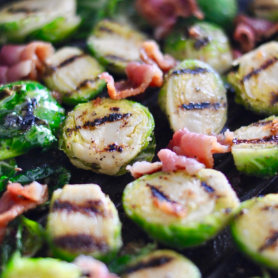 Grilled Bacon Brussel Sprouts