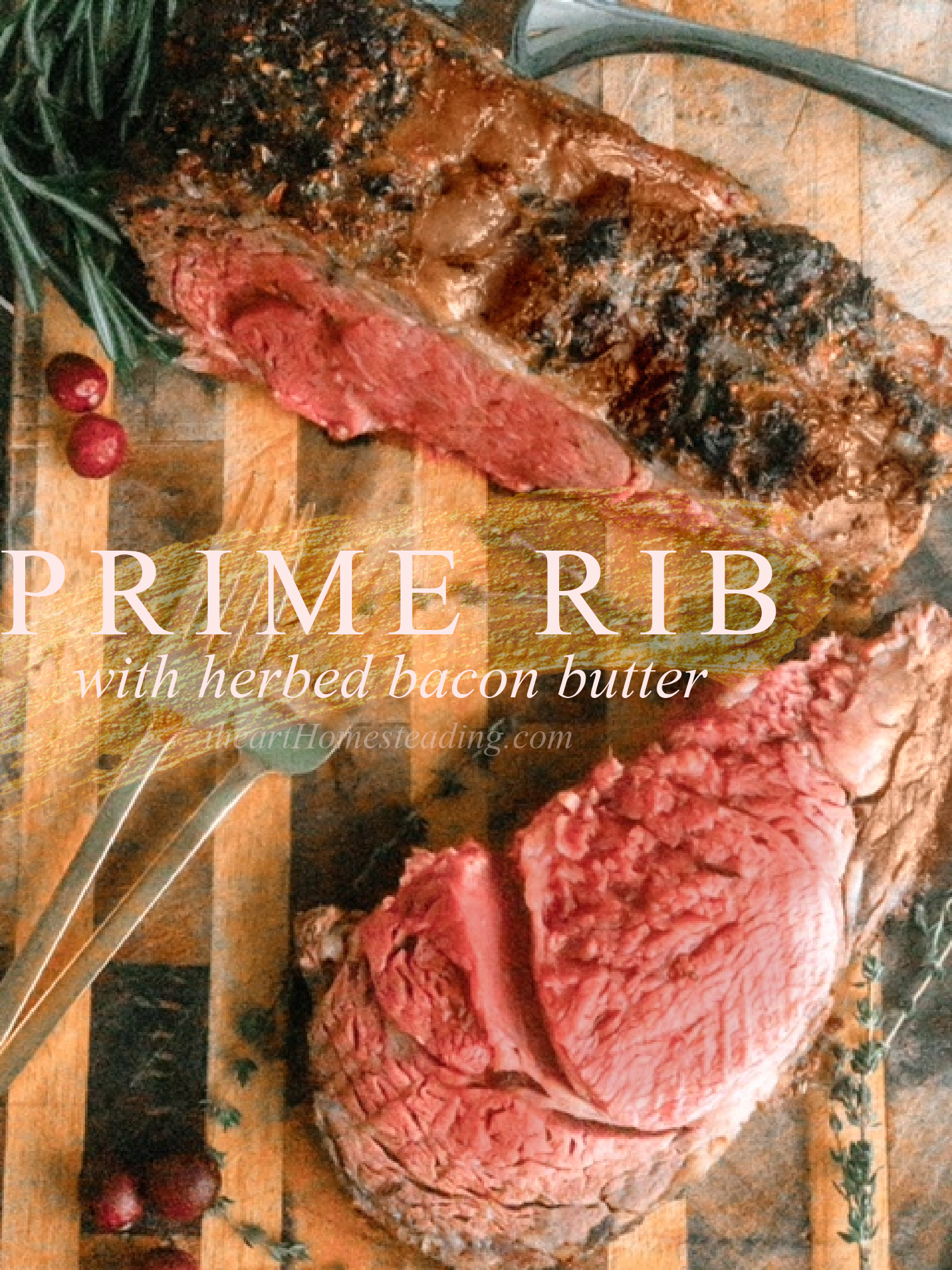 The best prime rib recipe | Bacon Butter Prime Rib with Herbs | Easy prime rib recipe