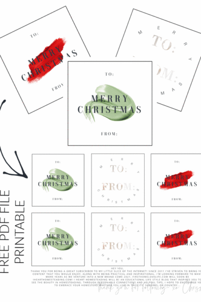 FREE PRINTABLE MODERN CHRISTMAS TAGS | PRINT HERE