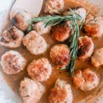 Great freezer meal! | Rosemary Lemon Turkey Meatballs in Gravy- Nod to Swedish meatballs