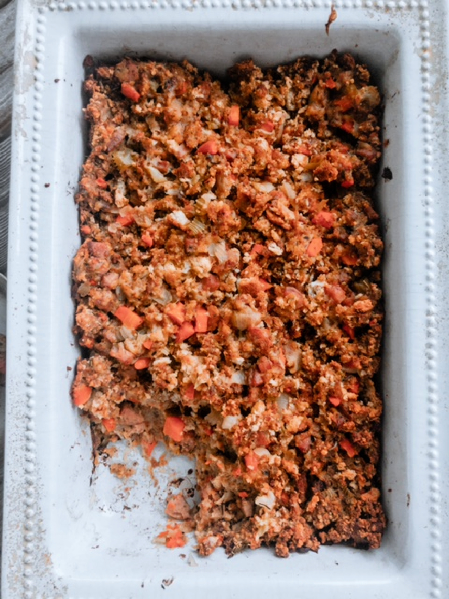 Chicken sausage and Apple stuffing Thanksgiving/Christmas side dish
