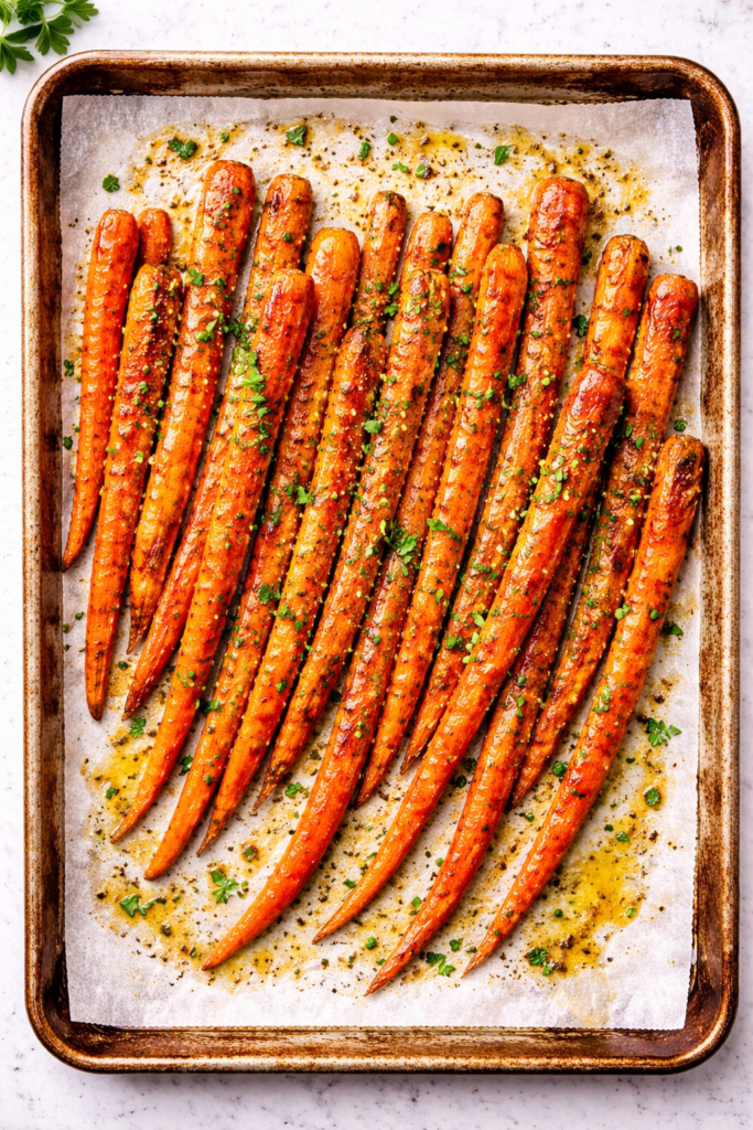 Honey Roasted Carrots on a Sheet Pan