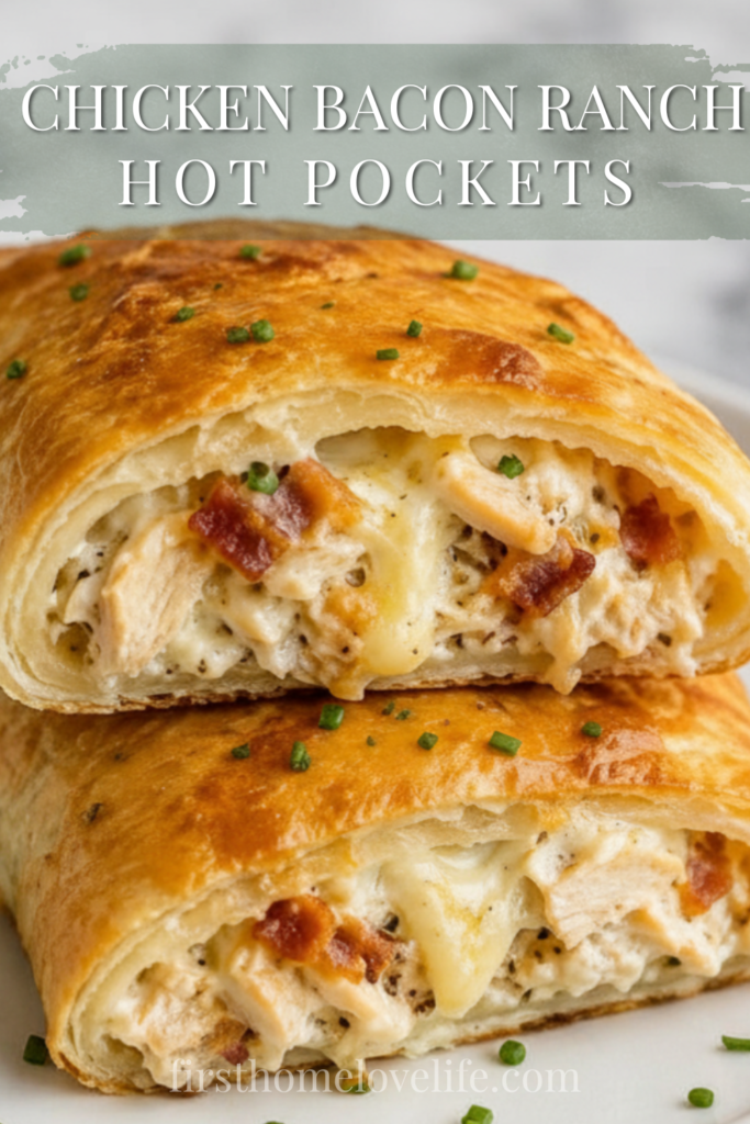 Easy Homemade Chicken Bacon Ranch Hot Pockets