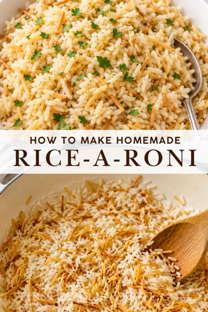 How to make homemade Rice-A-Roni with toasted vermicelli and fluffy buttery rice.